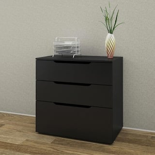 Nexera Next Black 3-Drawer Decorative File Cabinet 600306