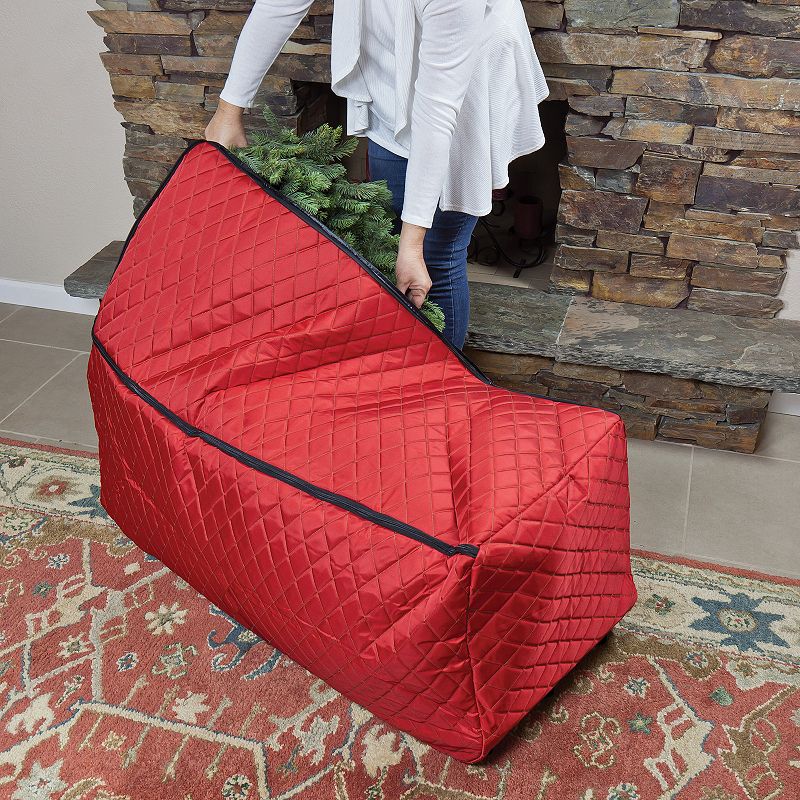 Expandable Quilted Rolling Christmas Tree Bag For Trees 9-12ft