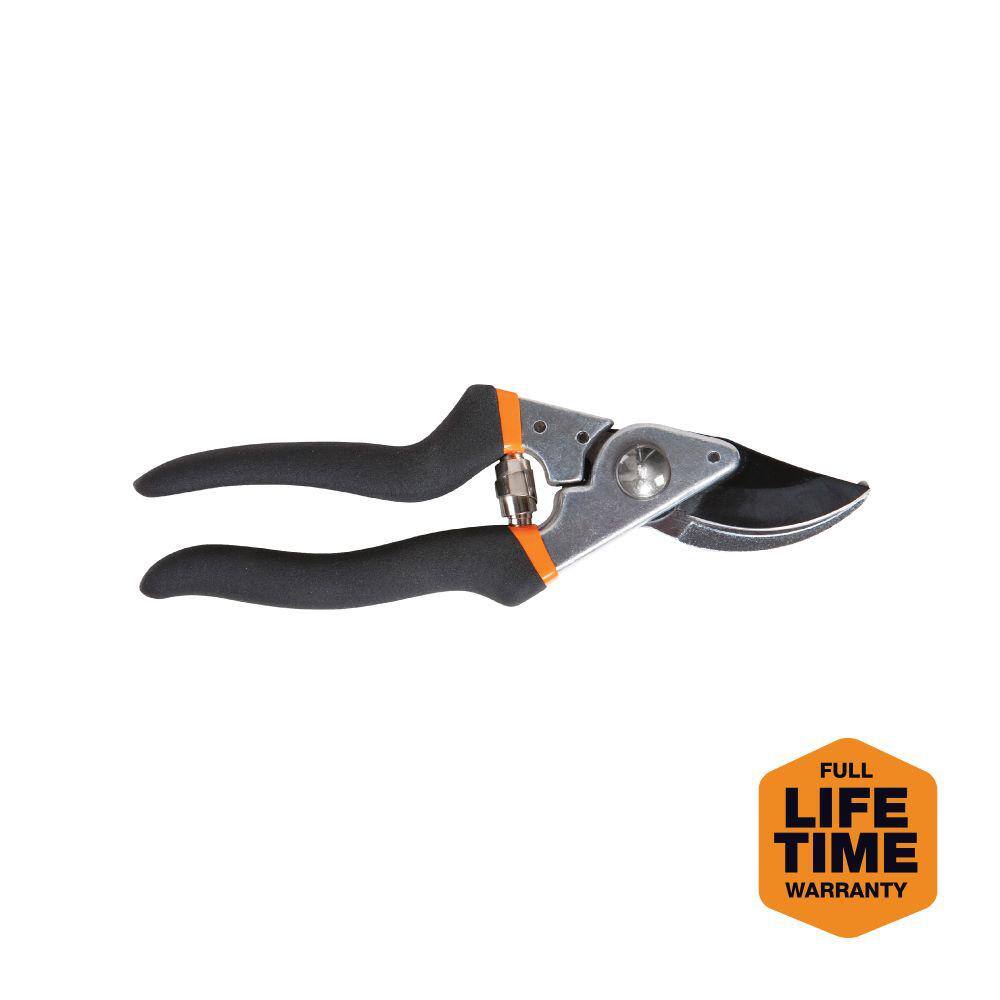 Fiskars 58 in. Cut Capacity Steel Blade with Non-Slip Grip Bypass Hand Pruning Shears 396881-1003