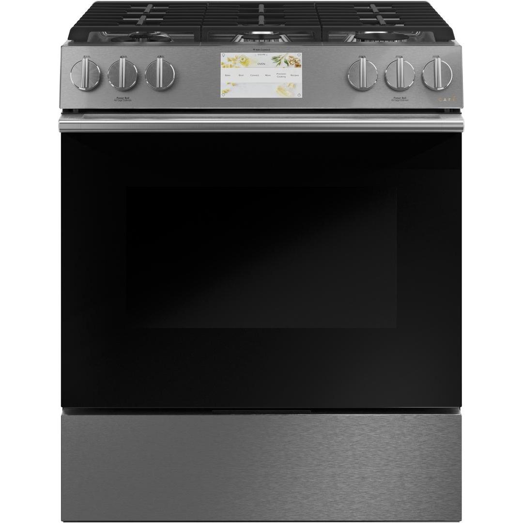 Caf¨¦ 30-inch Slide-in Dual-Fuel Range with Convection Technology CC2S900M2NS5