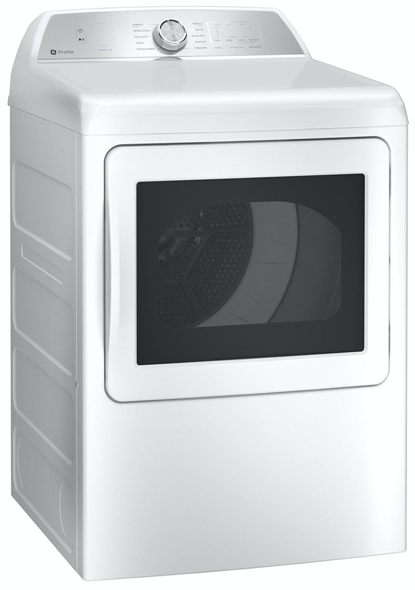 GE Profile 7.4 Cu. Ft. White Electric Dryer With Sanitize Cycle And Sensor Dry