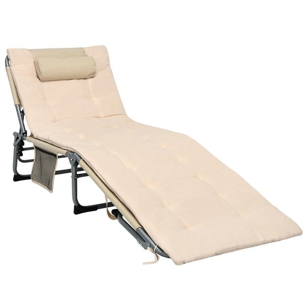 4-Fold Oversize Padded Folding Lounge Chair