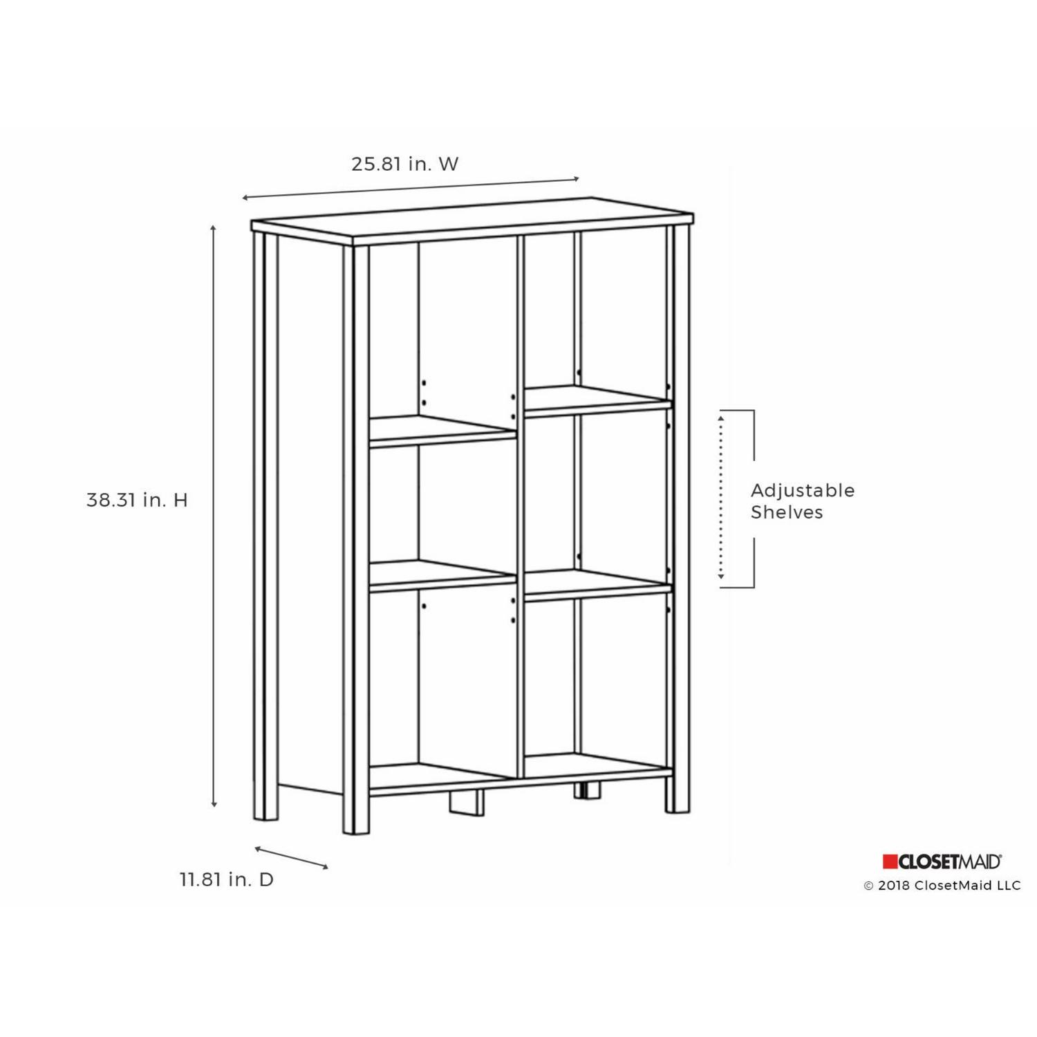 ClosetMaid Premium Storage Adjustable 6 Shelf Cube Bookcase  Crowdfused