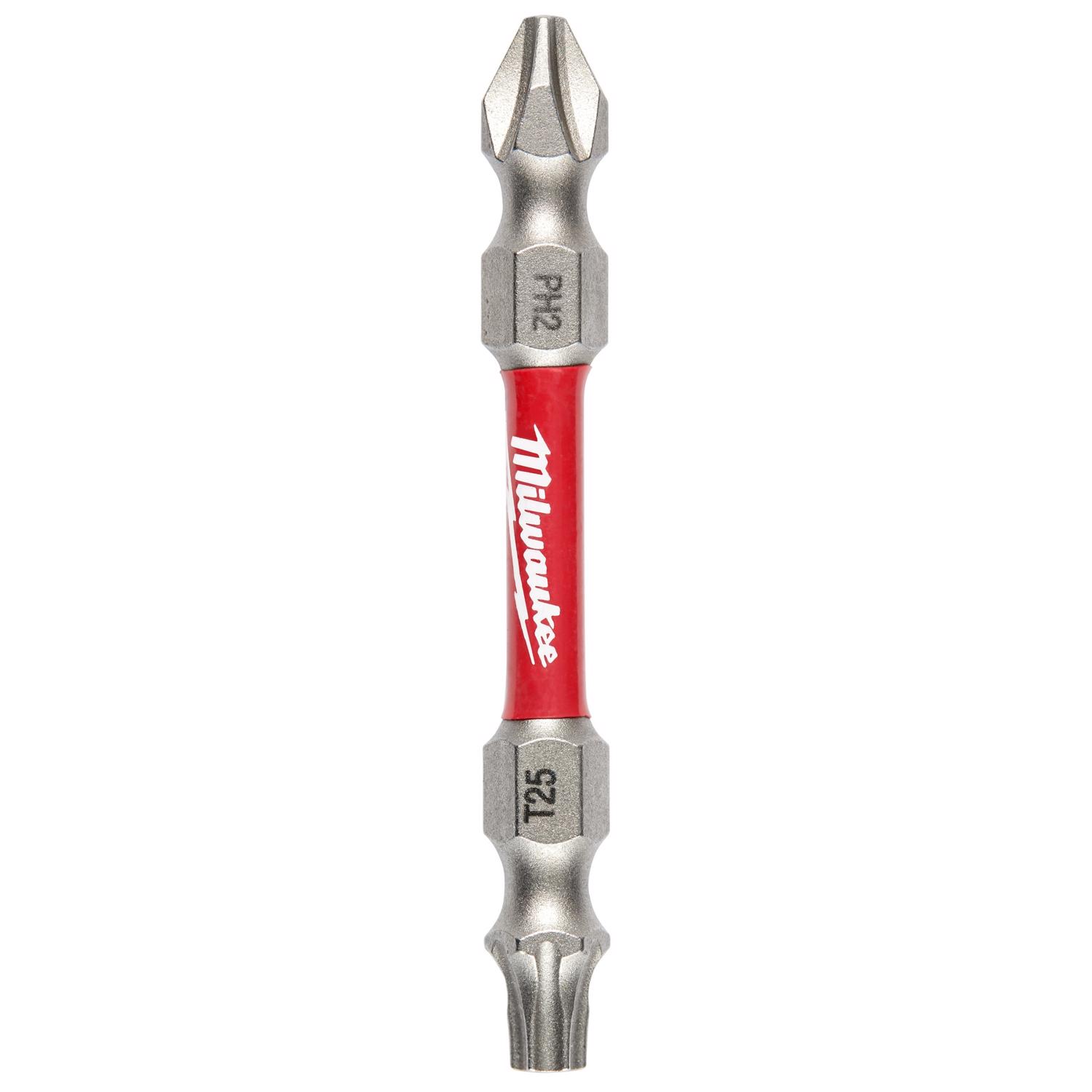 MW Shockwave Phillips/Torx PH2/T25 X 2-3/8 in. L Impact Double-Ended Power Bit Steel 1 pc