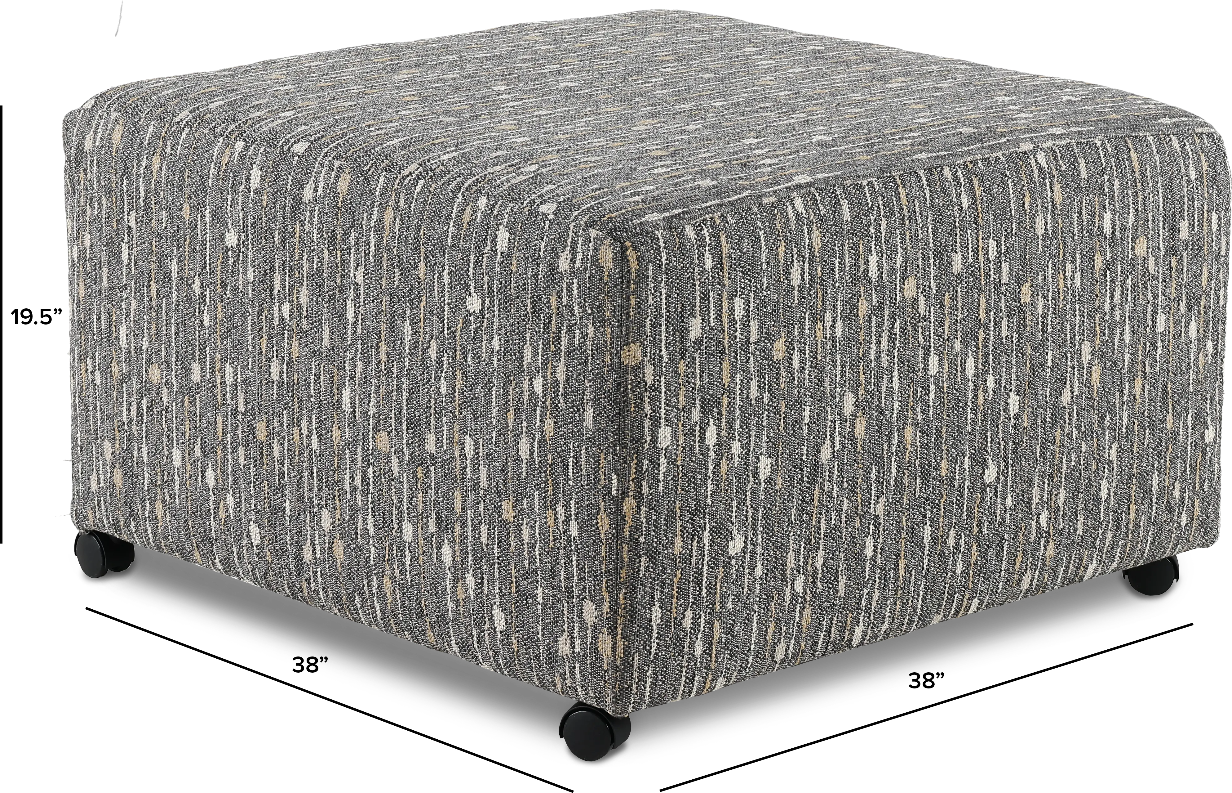 Simplicity Charcoal Gray Cocktail Ottoman