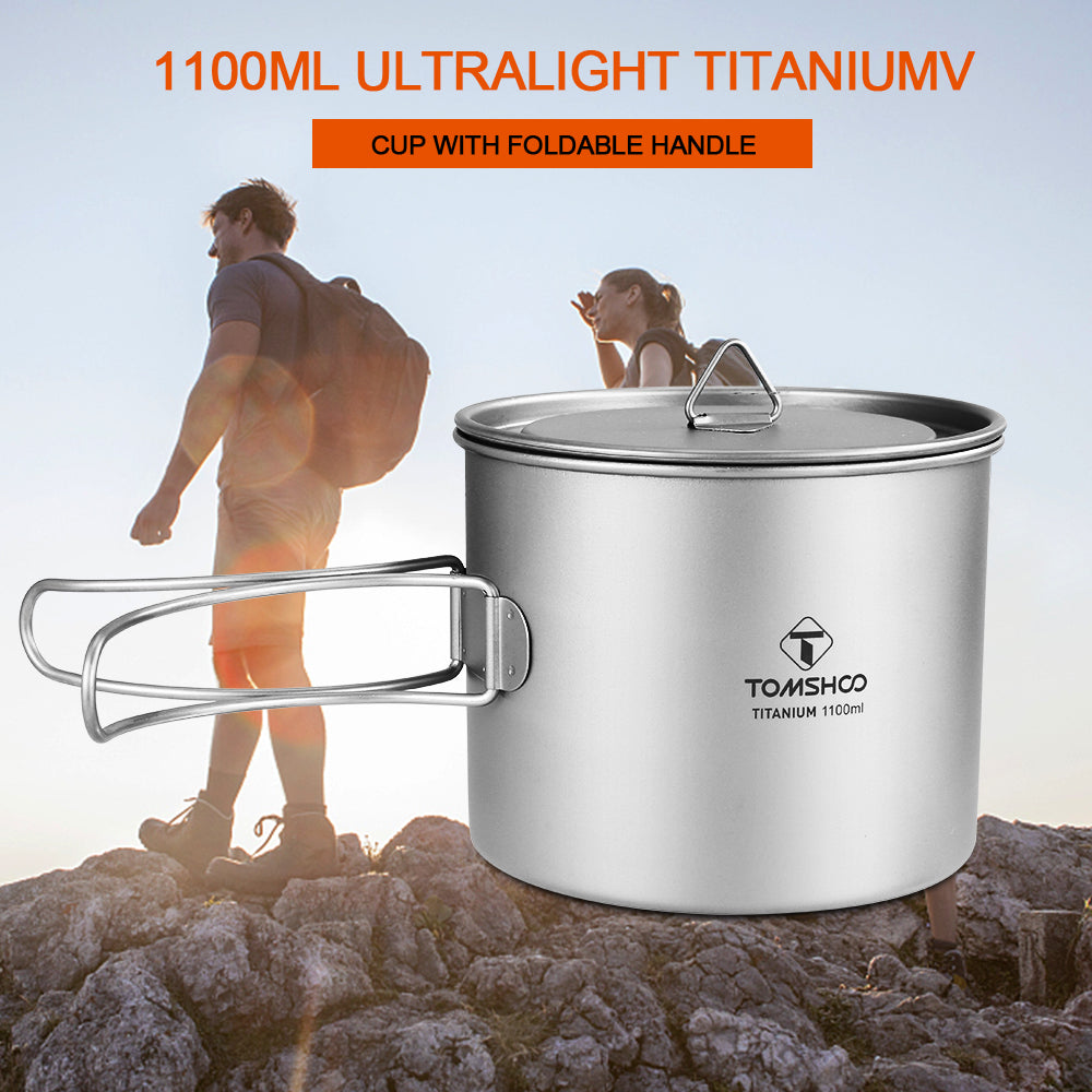 TOMSHOO&nbsp;1100ml Titanium Ultralight Outdoor Cup