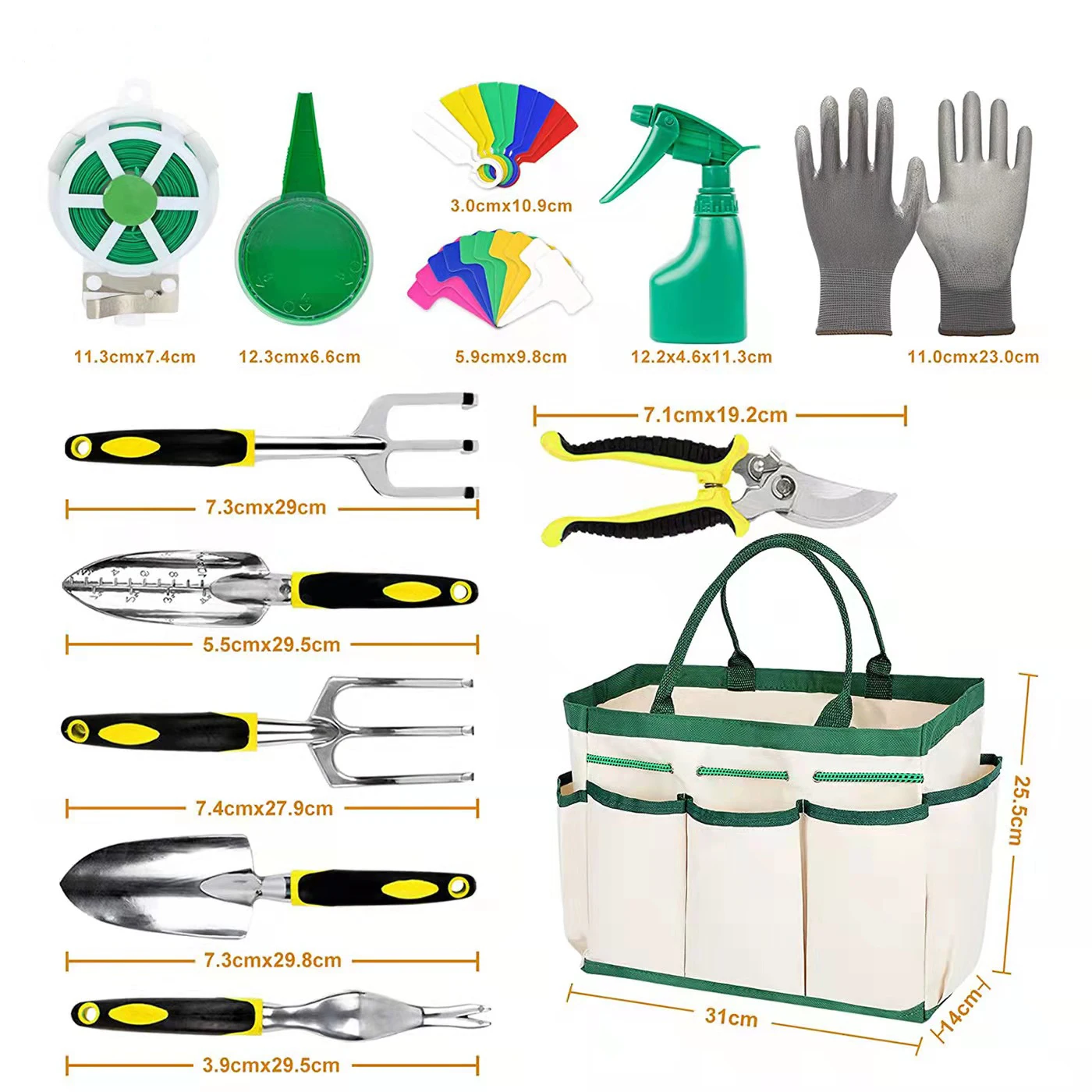 Garden Steel PP Hand Accessories Cutting Gift Set Kit Bag Bonsai Gardening Tools