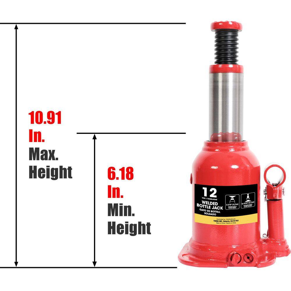 Big Red 12-Ton Low-Profile Bottle Jack ATH91207AR