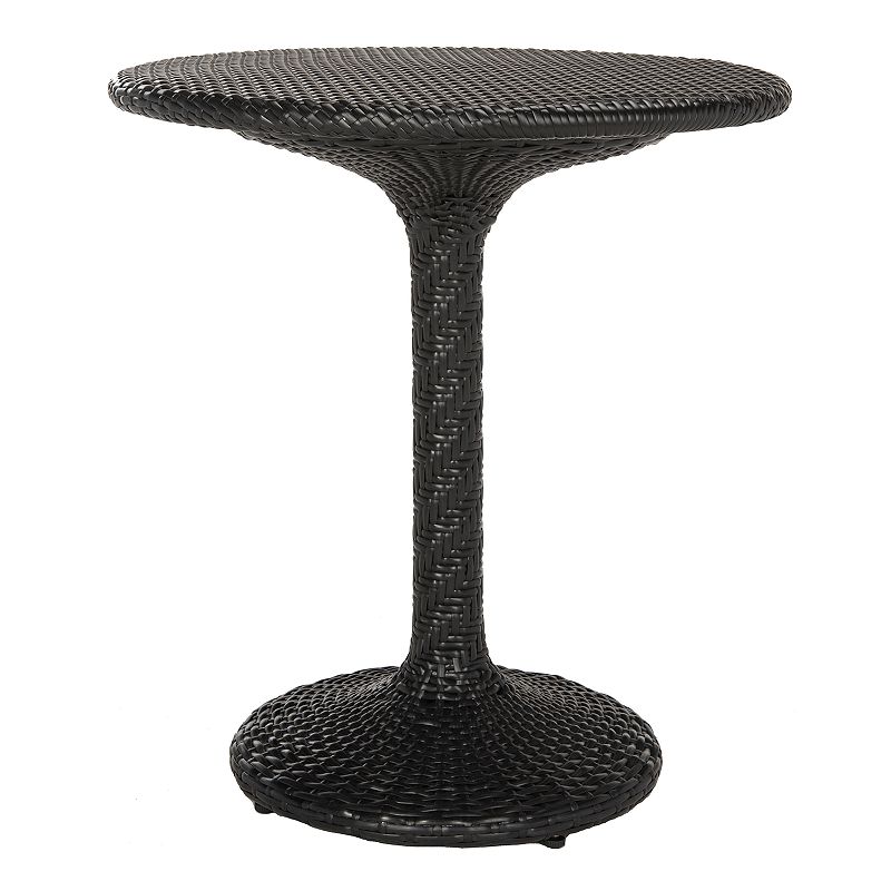 Safavieh Black Indoor / Outdoor Wicker Bistro Table