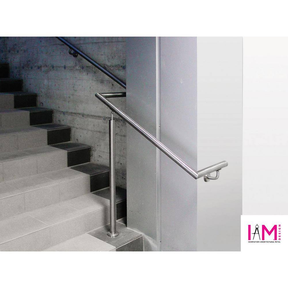 IAM Design Stainless Steel Handrail Support with Concealed Screw Flange Canopy E022S