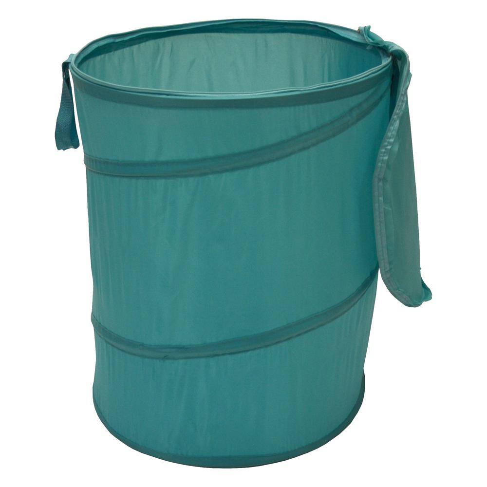 REDMON Since 1883 The Original Bongo Bag Teal Collapsible Polyester Hamper with Lid 6116TL