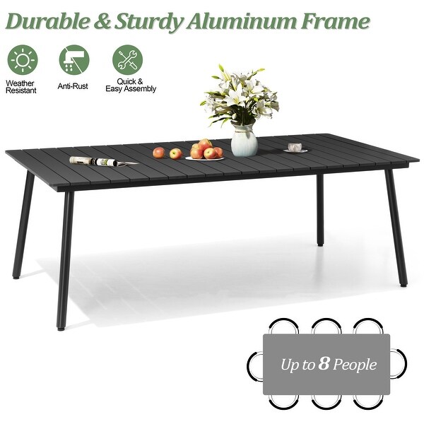 VredHom Outdoor Patio Aluminum Dining Table