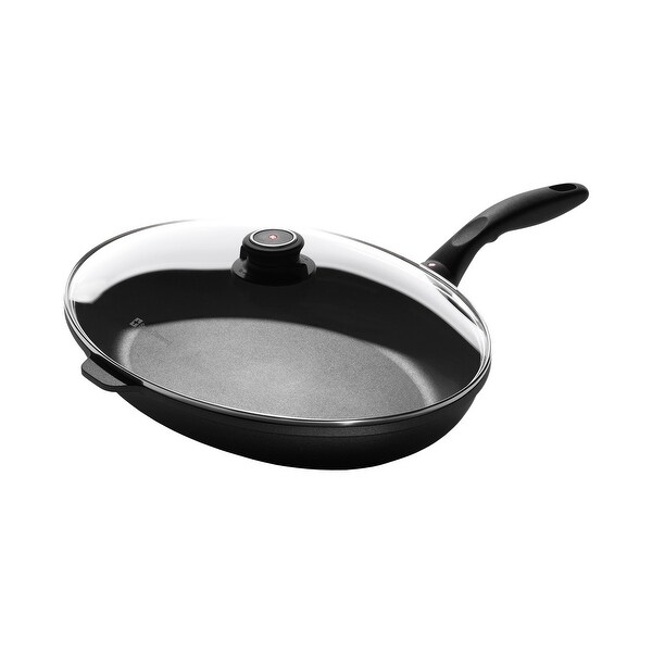 26cm x 38cm (10.25 Inch x 15 Inch) XD Nonstick Oval Fish Fry Pan With Lid