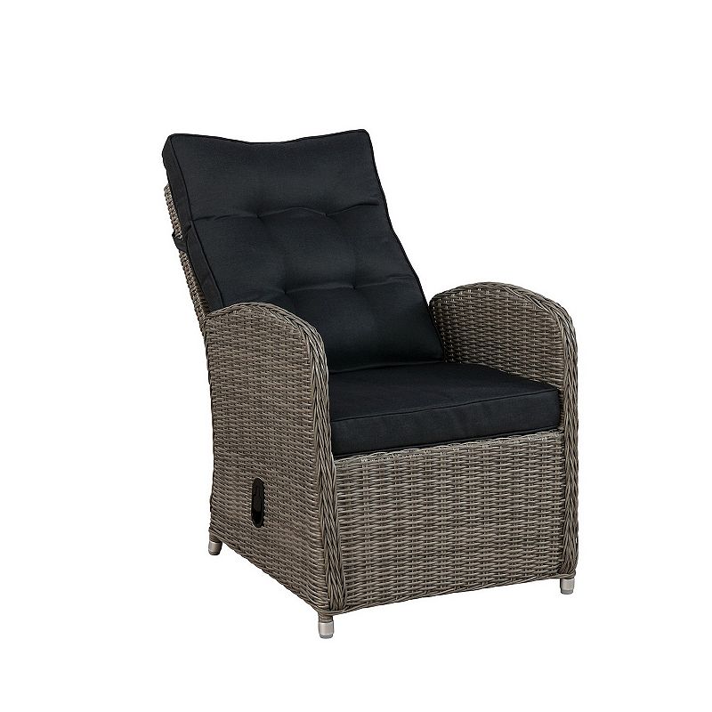 Alaterre Furniture Monaco Patio Reclining Chair and Ottoman 4-piece Set