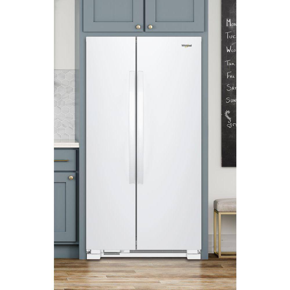 Whirlpool 22 cu. Ft. Side by Side Refrigerator in White WRS312SNHW