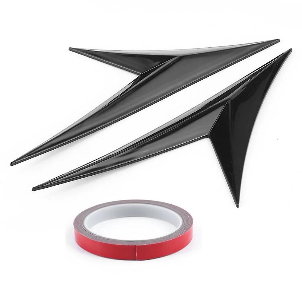 Universal Car Decorative Stickers Auto Vehicle Body Decoration Sticker Decals 2pcs Carbon Fiber Style