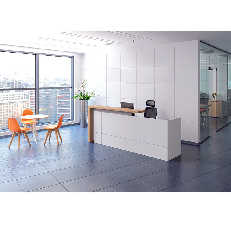 ZIVA Reception Desk 1.8M with Right Panel - White