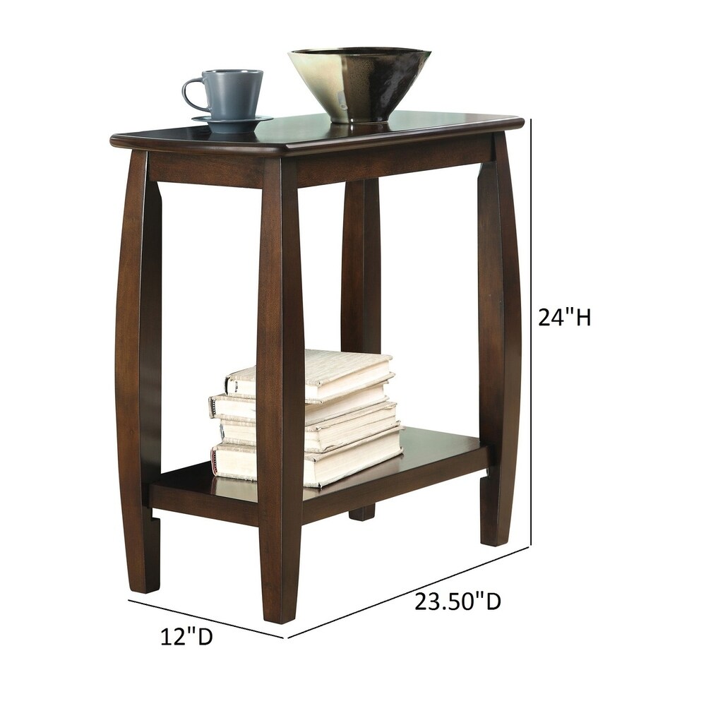 Coaster Furniture Raphael Cappuccino 1 shelf Chairside Table