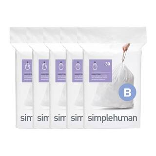 simplehuman 1.6 Gal. White Code B Liners (150-Count) CW0161CP