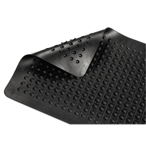 Millennium Mat Company Flex Step Rubber Anti-Fatigue Mat | Polypropylene， 24 x 36， Black | MLL24020300