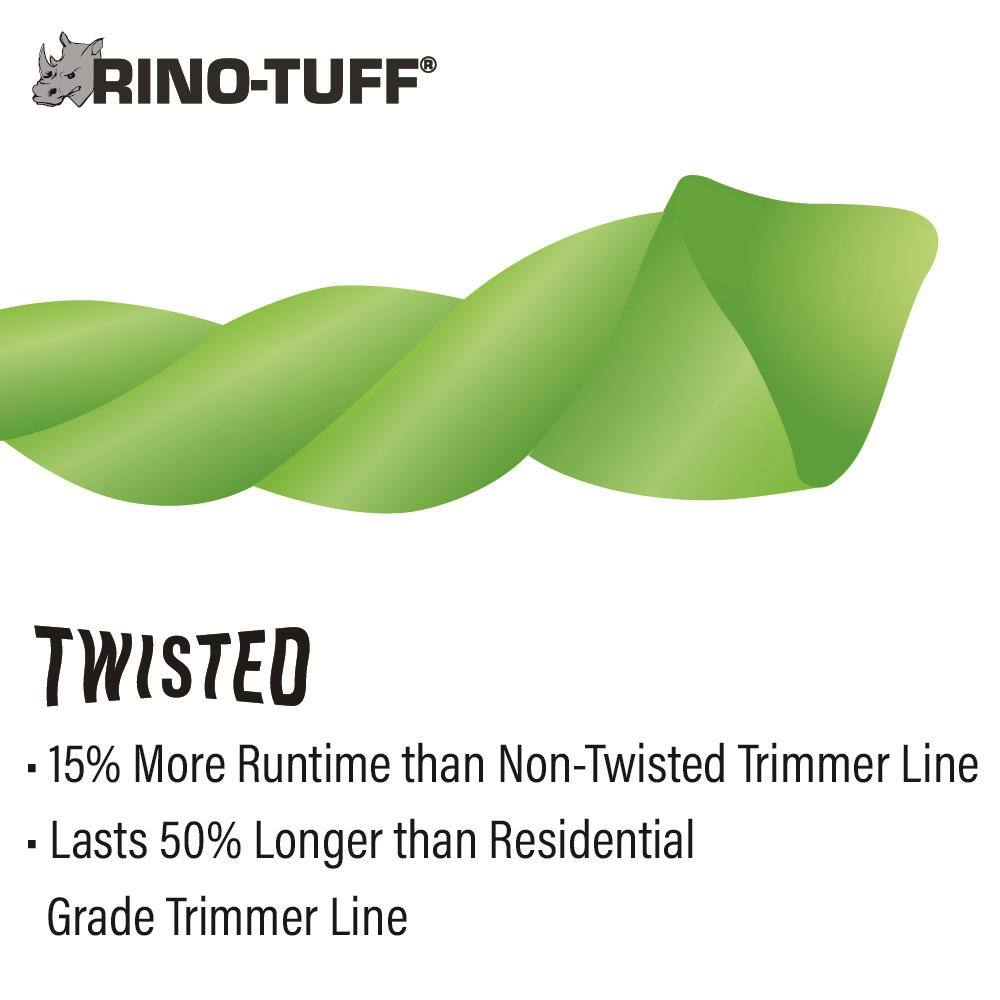 Rino-Tuff Universal Fit .095 in. x 16 ft. Precut Pro Twisted Line for Gas and Select Cordless String Grass Trimmer PartLawn Edger 17533