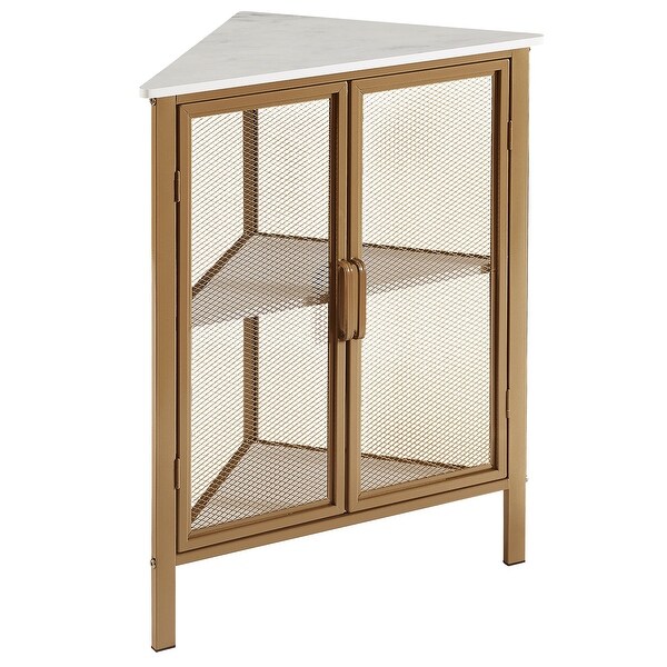 VECELO， Triangular Corner Cabinet with 3-tier Storage Shelves For Small Spaces(1PCS/2PCS)