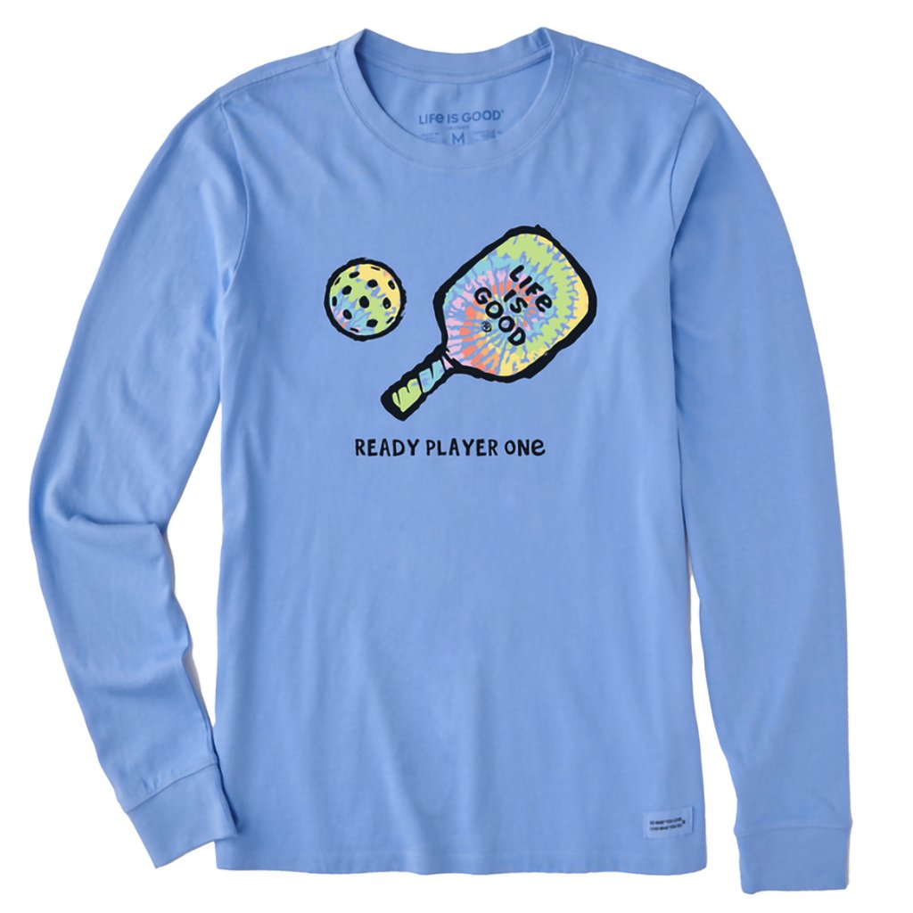 Life Is Good  Women's Ready Player One Pickleball Long Sleeve Crusher Tee