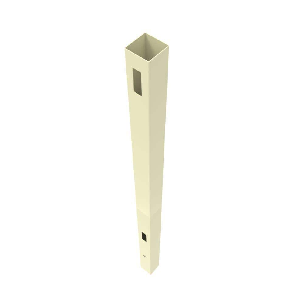 Barrette Outdoor Living 5 in. x 5 in. x 8.5 ft. Sand Vinyl Fence End Post 73047004