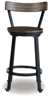 Signature Design by Ashley 24 Melenski Swivel Counter Height Barstool， Set of 2， Greige