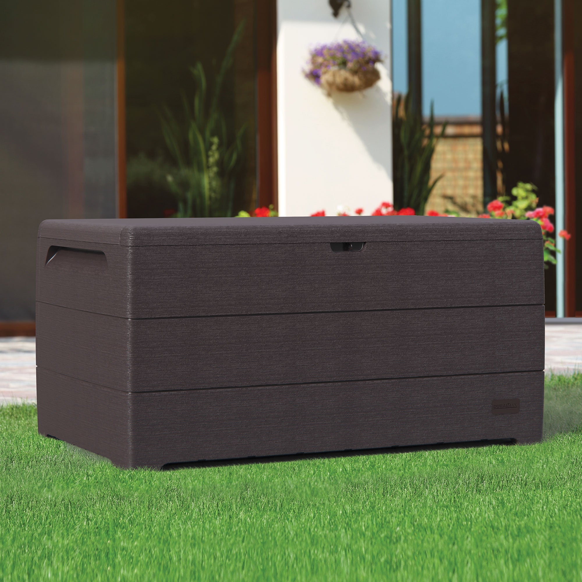 Duramax CedarGrain Durabox 110 Gal Outdoor Deck & Garden Storage Box, Brown