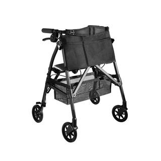 Stander EZ Fold-N-Go 4-Wheel Walker Rollator Short Lightweight Junior Folding for Seniors in Black Walnut 4330-BW