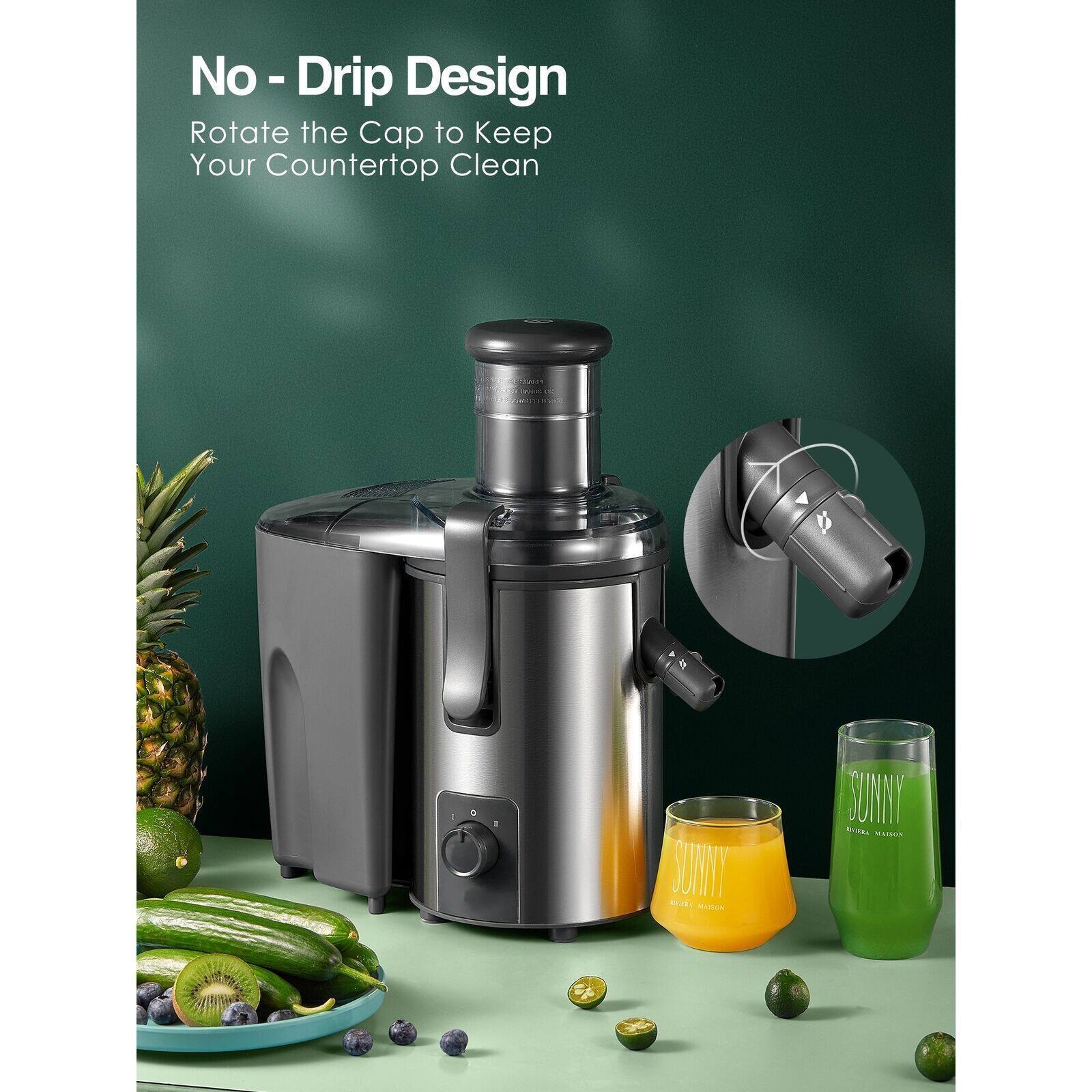 Juicer Machines Vegetable and Fruit, 800W 3'' Wide Mouth Juice Extractor