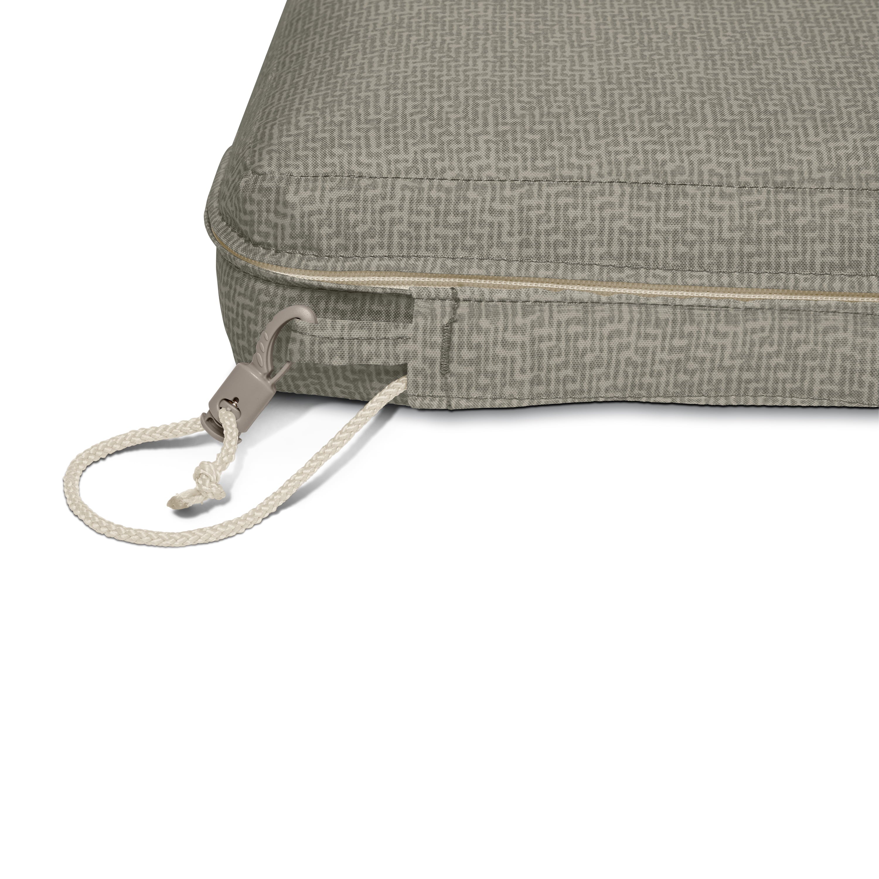 Duck Covers Weekend Water-Resistant Outdoor Dining Seat Cushion， 21 x 21 x 3 inch， Moon Rock