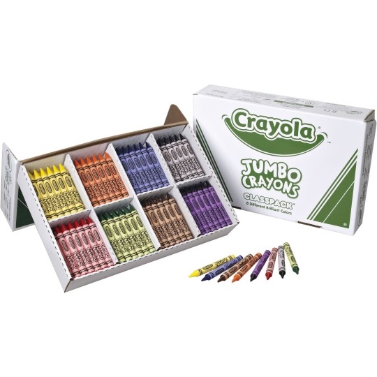 Crayola Jumbo Crayon Classpack  8 colors