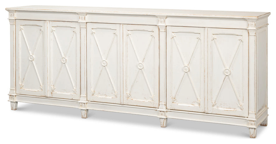 Marksman Sideboard Whitewash   Traditional   Console Tables   by Sideboards and Things  Houzz