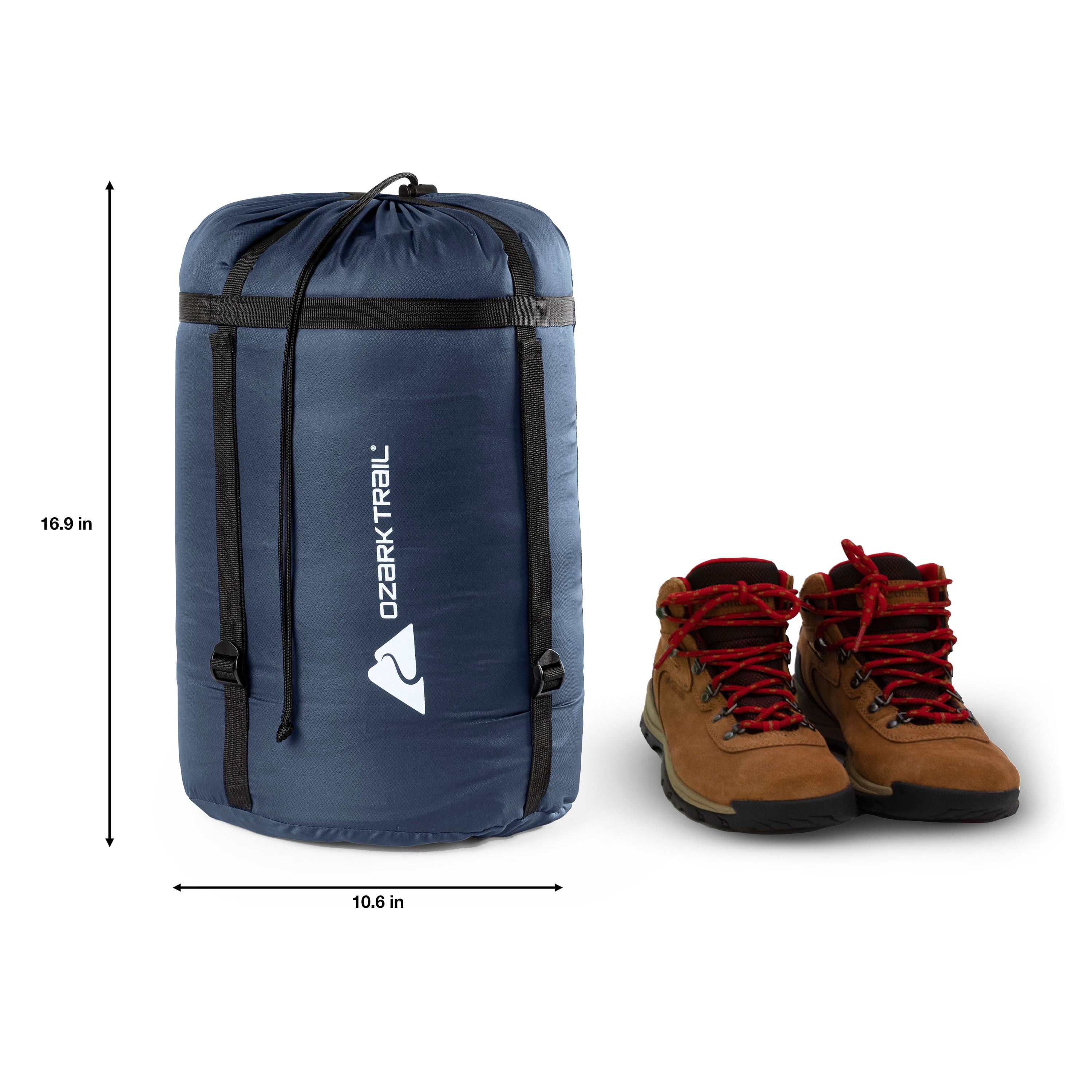 Ozark Trail 40F Weighted Sleeping Bag – Navy & Gray (95 in. x 34 in.)