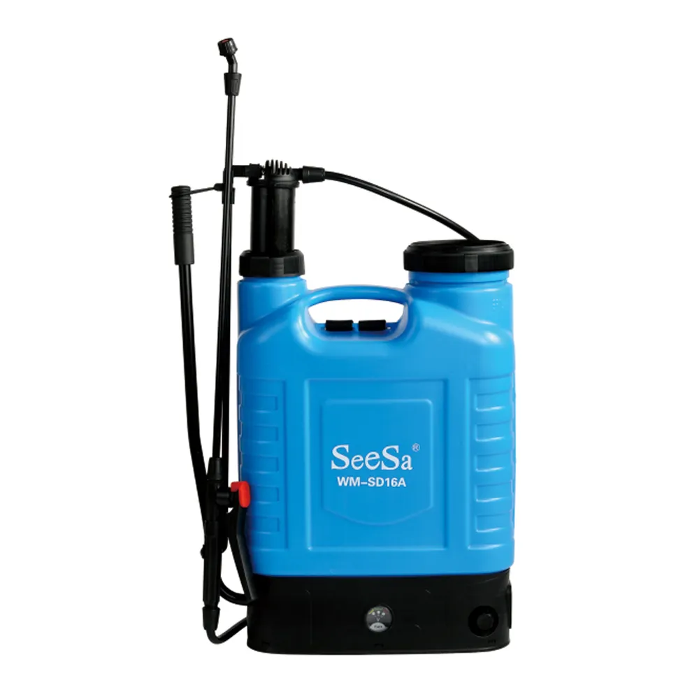 Seesa new 16L knapsack rechargeable electric power pump and manual pressure 2 in 1 fertilizer water sprayer