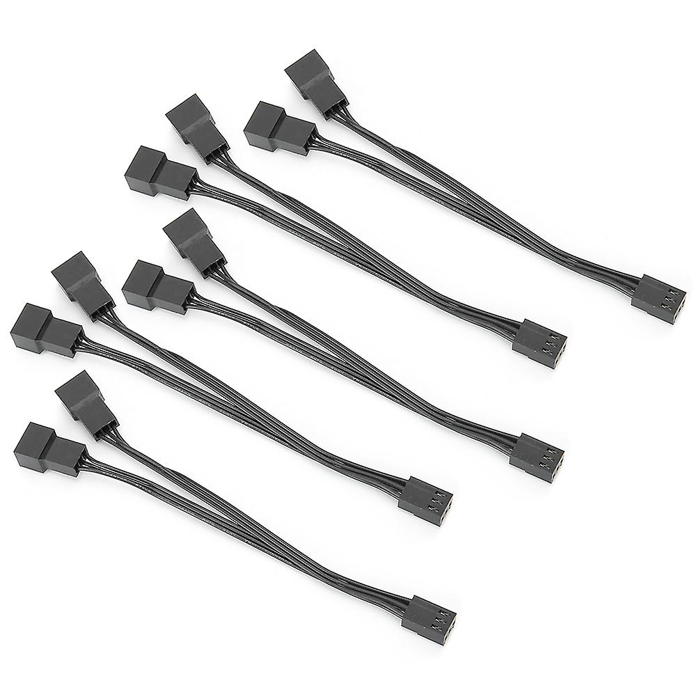 5pcs Fan Splitter Cable 1 To 2 Converter 3pin Fan Splitter Extension Power Cable