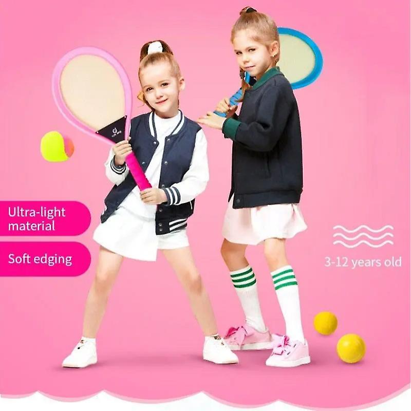 Kids Tennis Racket Set Nbr Badminton Play Game Toy At The Beach Lawn