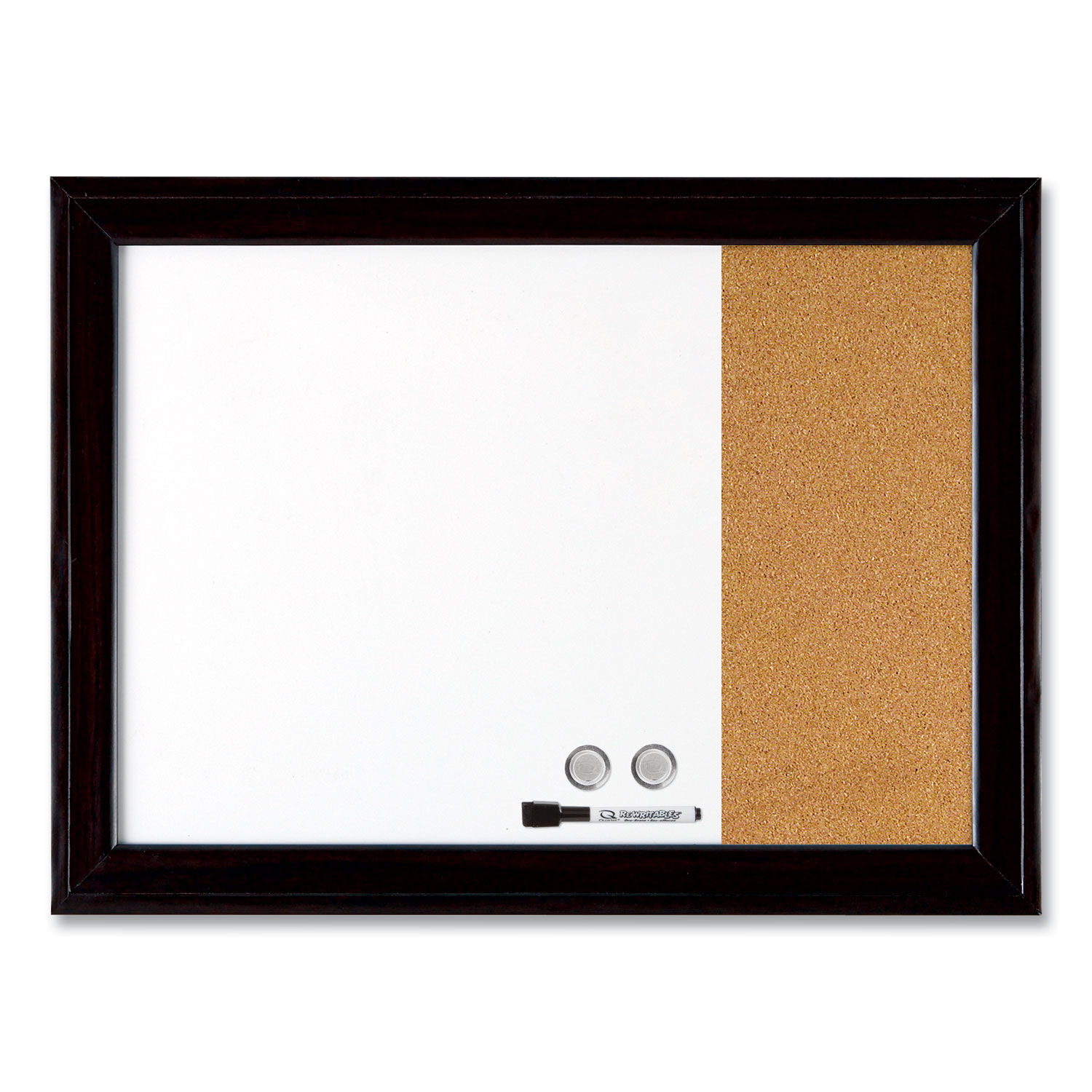 Home Decor Magnetic Combo Dry Erase Board with Cork Board on Side by Quartetandreg; QRT79283