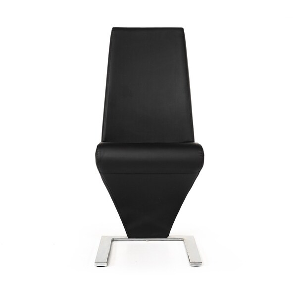 Modrest Penn Modern Black Leatherette Dining Chair (Set of 2)