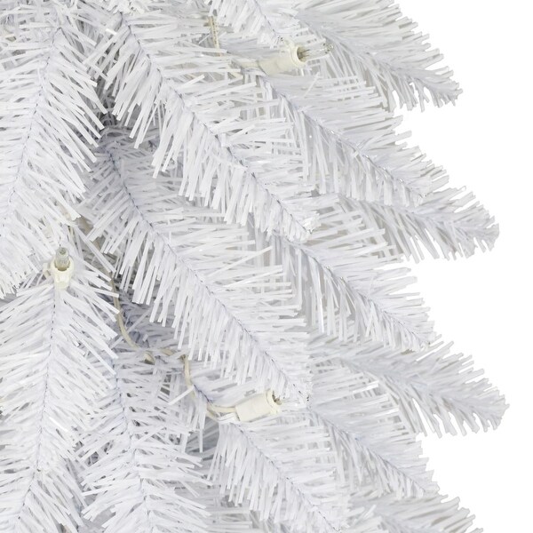 Puleo International 4 ft PreLit White Artificial Alpine Pencil Tree