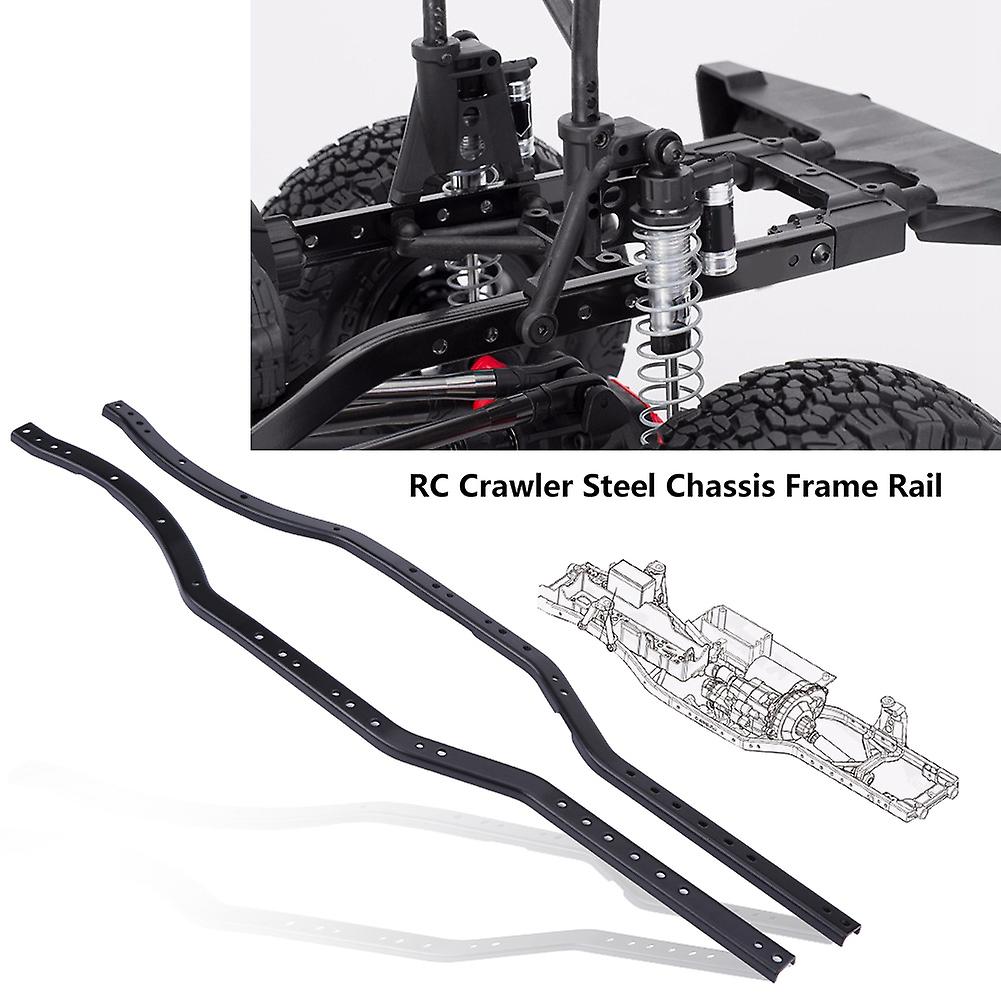 2pcs/set Steel Chassis Frame Rails For Axial Scx10 90027 Scx10 Ii 90046 90047 Rc Car Crawler