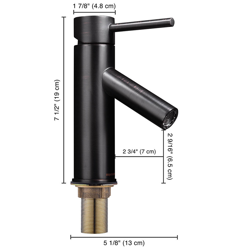 Aquaterior Bathroom Faucet Single Hole 1-Handle Cold Hot 7.5