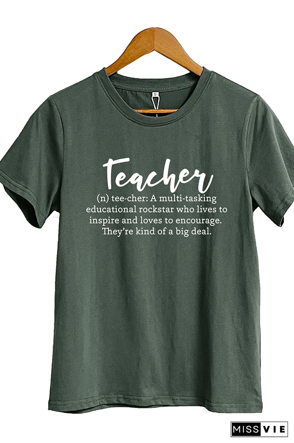 Teacher Definition Print Short Sleeve Graphic Tee Wholesale