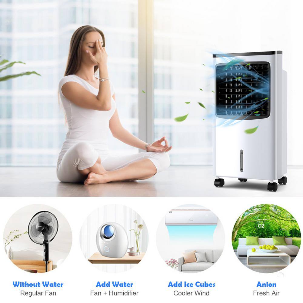 Gymax 10000 BTU (DOE) Evaporative Portable Air Conditioner Cooler Fan with 3-Modes and Speeds Home Office GYM06545