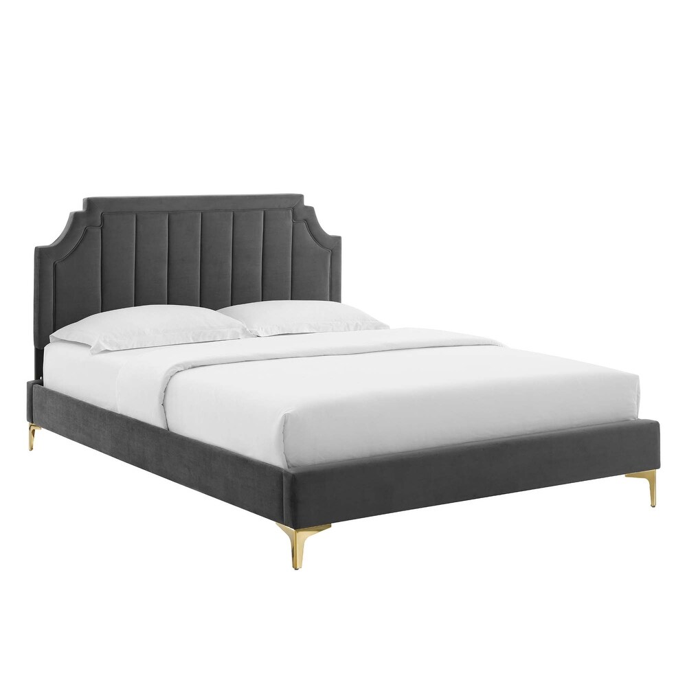 Sienna Performance Velvet Twin Platform Bed