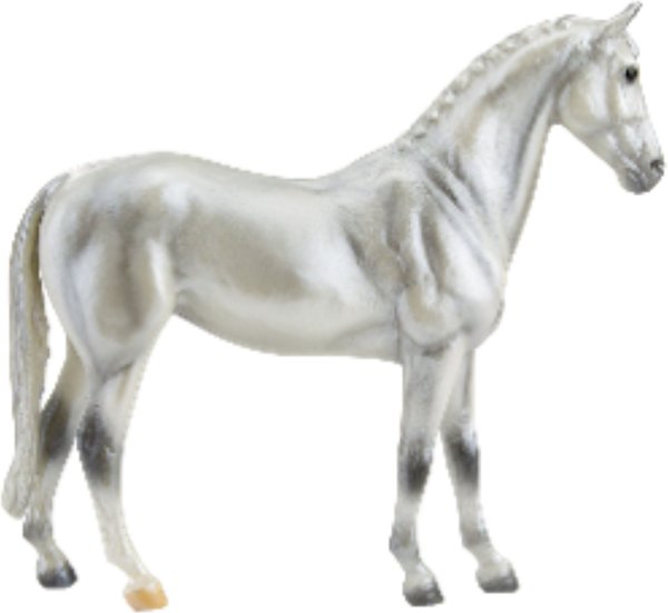 Breyer Horses Freedom Series Horse Pearly Grey Trakehner Collectible Toy Horse， White