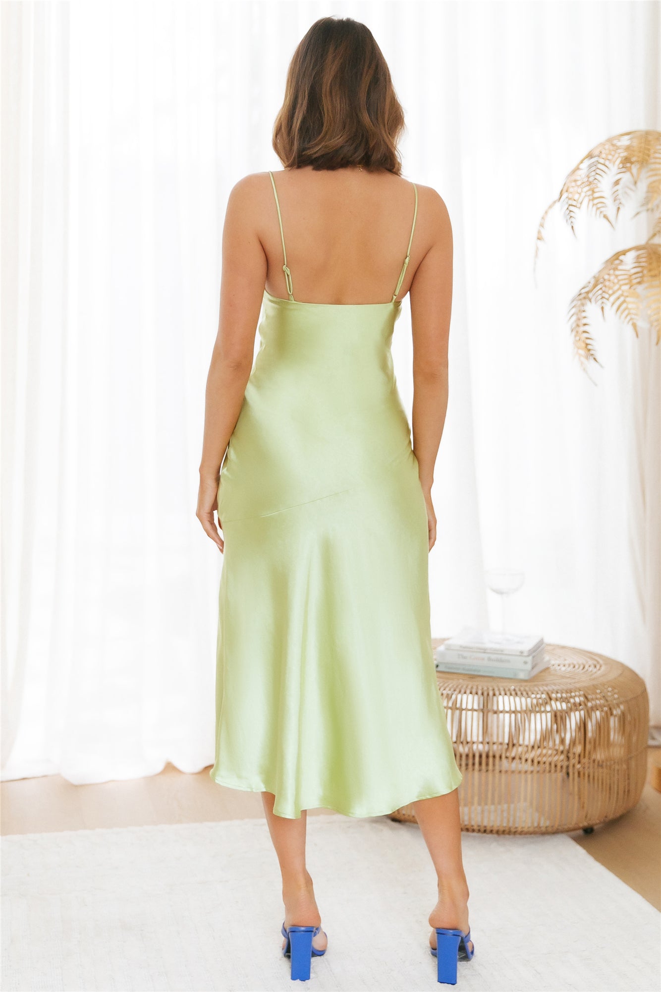 Lychee Martini Midi Dress Lime