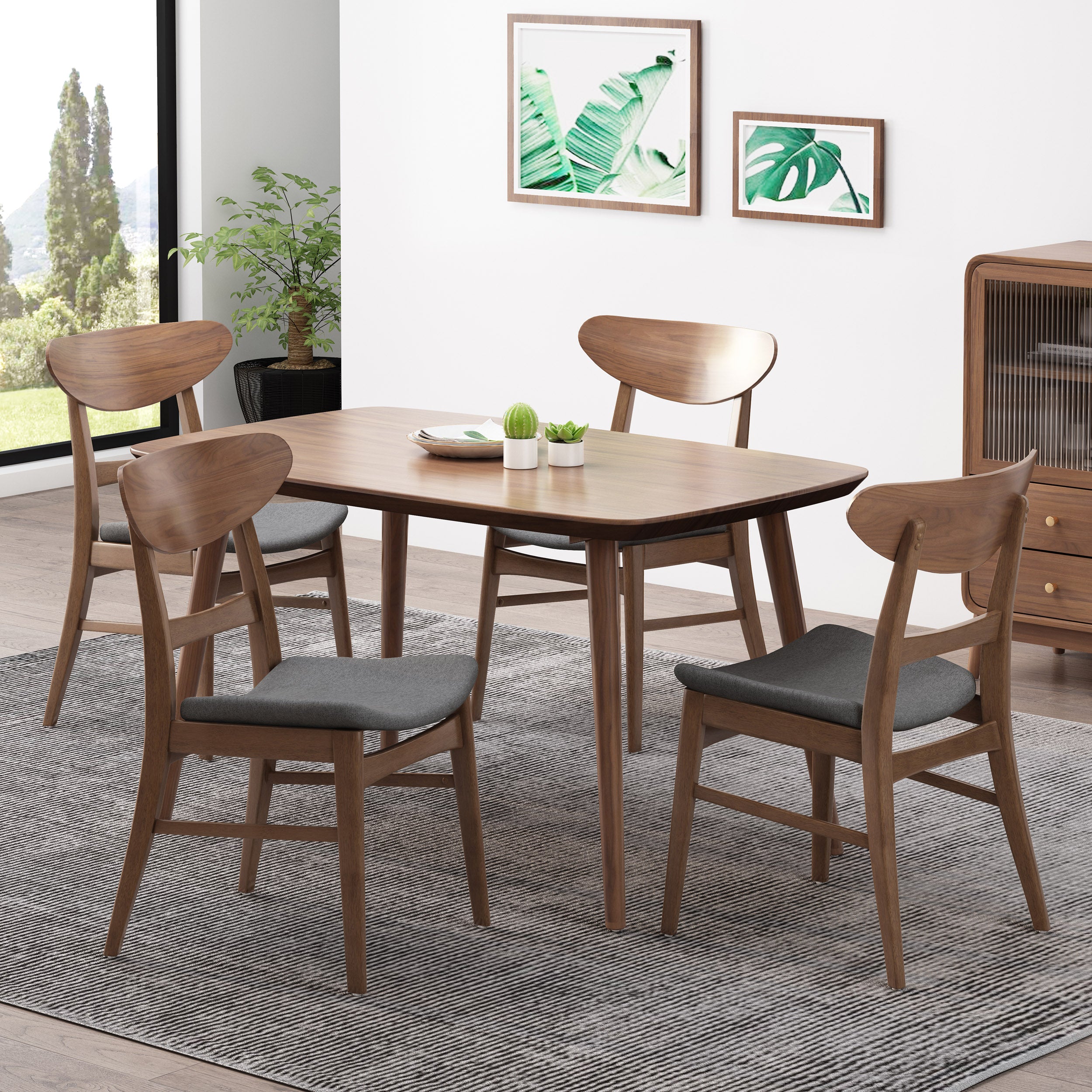 Isador Mid-Century Modern Dining Chairs (Set of 4)